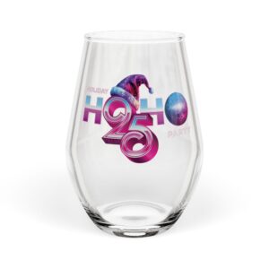Holiday HoHo Party Stemless Wine Glass, 11.75oz